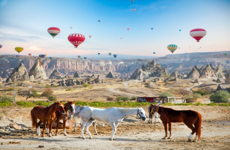Land of Beautiful Horses: Scenic Cappadocia landscapes.