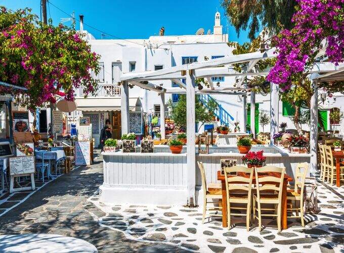 Narrow alleyways in Mykonos revealing stunning Cycladic architectural beauty
