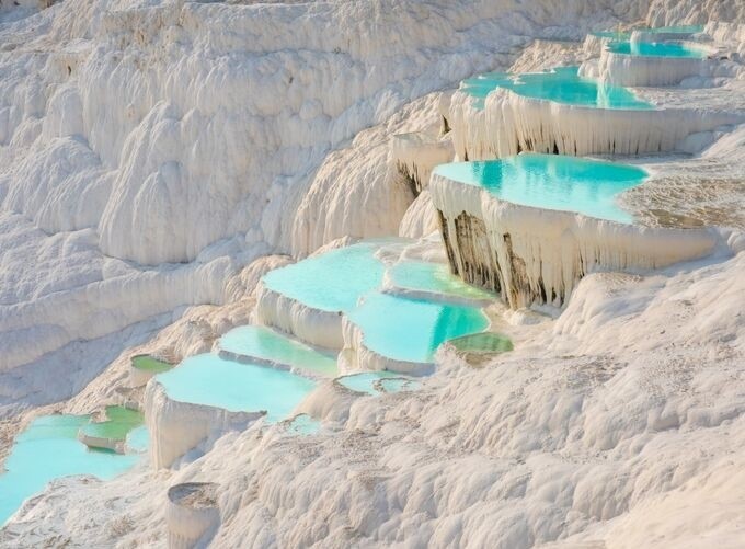Pamukkale: A breathtaking landscape with white terraces and warm pools